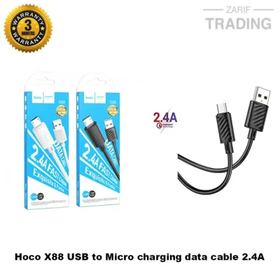 HOCO X88 USB to Micro 1m 2.4A Fast Charging Cable Data Cable Durable Mobile Charger